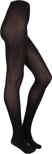 Hunkemöller Ribbstrikket Strømpebukse Cashmere Blend Svart