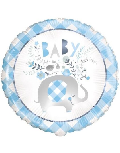 Baby Blue Elephant Folieballong 46 cm