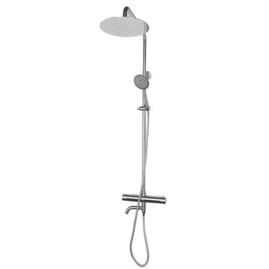 Takdusjsett Strand Stainless Titan TI-511WE med Badekarbatteri Takdusjsett Strand Stainless Titan TI-511WE med Badekarbatteri