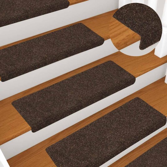  Selvklebende trappematter 30 stk 65x21x4 cm brun 8721288458179