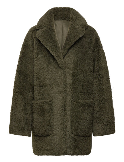 Minus Msalda Reversible Faux Fur Jacket Green 44