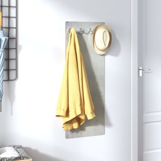 vidaXL Veggmontert knaggrekke 80x30 cm herdet glass steinvegg