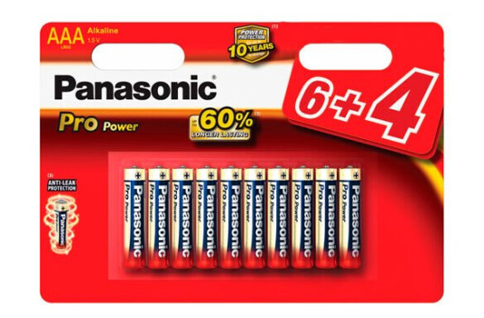 Panasonic AAA-batterier 10pk