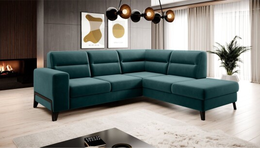 Anglika Sofa m. Sjeselong 4 seters   Turkis