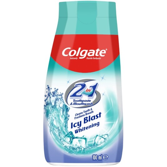 Colgate 2in1 Tannkrem & Munnvann Icy Blast Whitening 100 ml
