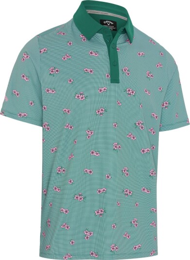 Callaway Emea Ss Azalea Gingh Golf pologenser herre Galapagos Green Large