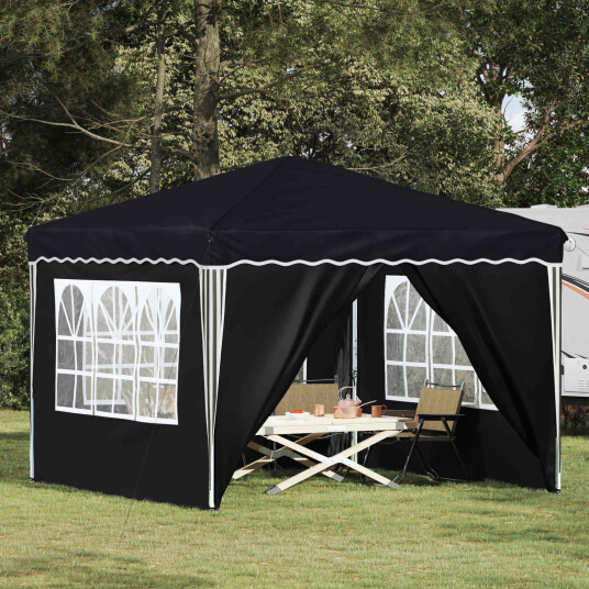 Pop up Festtelt Antrasitt 288 x 288 x 245 cm Oxford Stoff