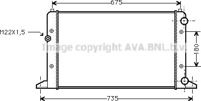 PRASCO VNA2160 Radiator motorkjøling