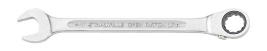 Stahlwille 41472828 Open Ratch 17A 7/16 15° Ringskraldenøgle