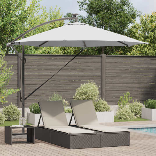  Kantilever bananparasol med lås sand 294 x 294 x 248 cm