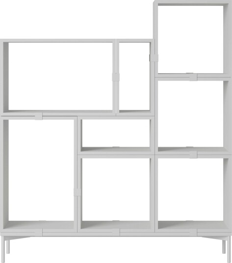 Stacked Configuration 5 Bokhylle Grå