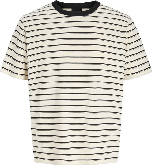 Jack & Jones Jjaxel Stripe Tee Ss Crew Neck Jnr Cream 152