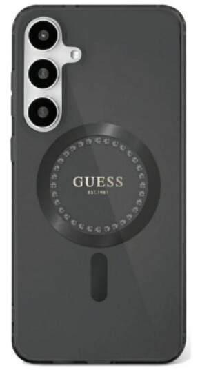 Guess Mobildeksel HC Rhinestone til Samsung Galaxy S25 MagSafe Svart
