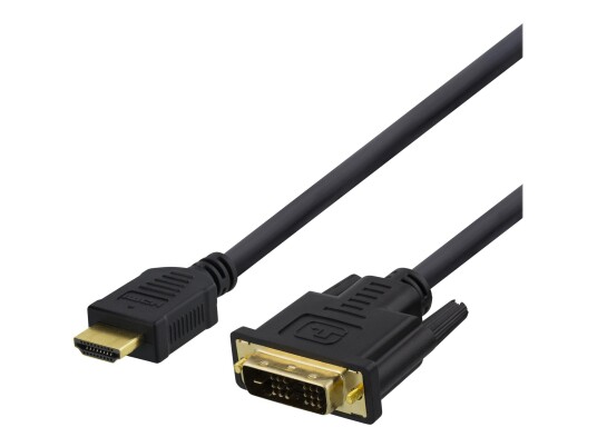 Deltaco HDMI til DVI adapterkabel 7 m - Full HD, svart