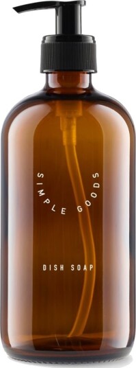Simple Goods Empty glass bottle tom såpedispenser 500 ml Dish Soap brun
