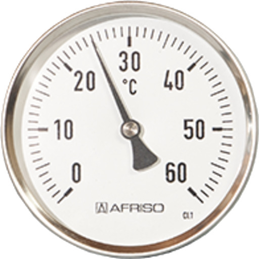 Termos i rustfritt stål Ø63x100mm 0 120 C bakre uteføler NB: Uten dykkrør Termos i rustfritt stål Ø63x100mm 0 120 C bakre uteføler NB: Uten dykkrør