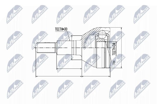 Nty Drivknute drivaksel NTY NPZ DW 006
