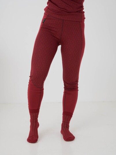 Twentyfour Finse Ull Tights Rød 36
