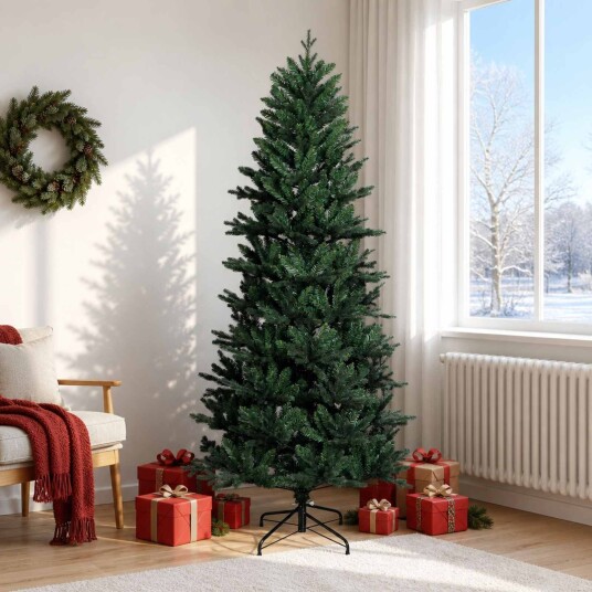 vidaXL Kunstig sammensatt juletre 180 cm PVC og PE Grønn