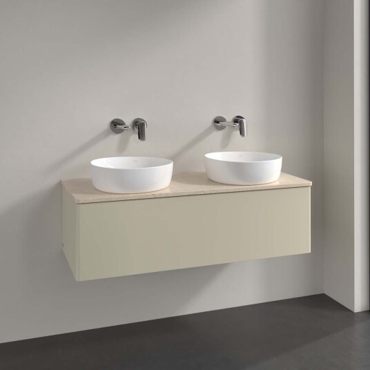 Villeroy & Boch  Antao Servantskap med 1 skuff 120x50x36 cm u/lys Grå Matt/Crème