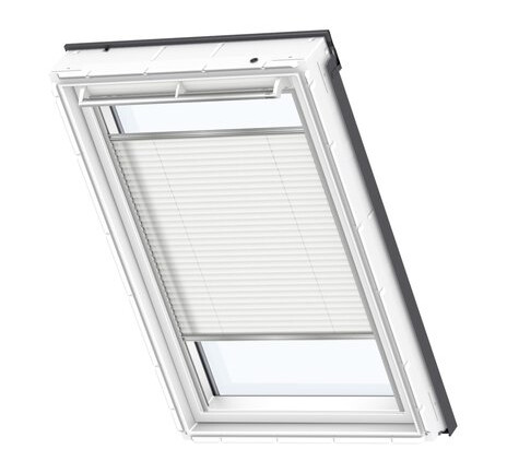 Velux Plissegardin hvit alu mk08 fargenr 1016