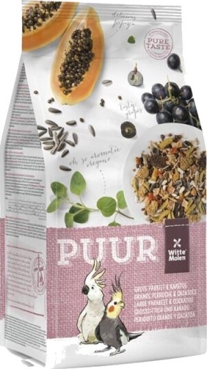Puur Large Parakeet & Cockatoo Fuglemat 750 G Puur Large Parakeet & Cockatoo Fuglemat 750 G