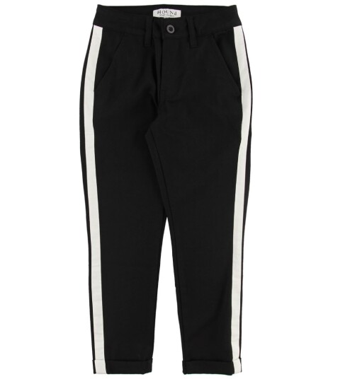 Hound Bukser Svart m. Hvite Striper 8 år 128 Bukser bomull