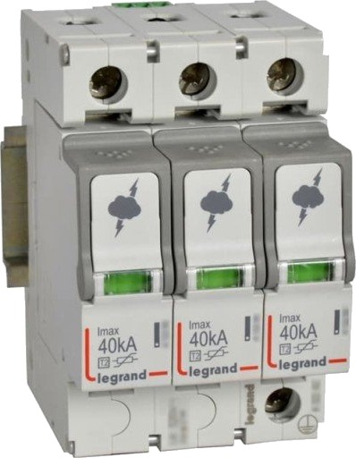Legrand Transientbeskyttelse Type 2 3P, IT og TNC, 40kA