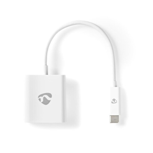 Nedis USB-C™ Adapter | USB 3.2 Gen 1 | USB-C™ Hann | VGA Hun 15p | 1080p | 5 Gbps | 0.20 m | Rund | Nikkel belagt | PVC | Hvit | Plastpose