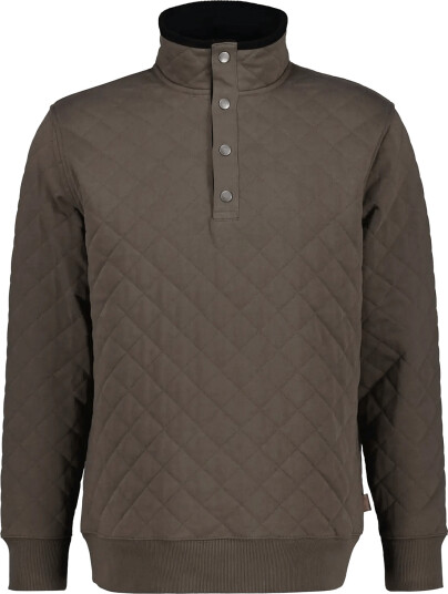 Gant Quilted Sweat Half Zip Brown S