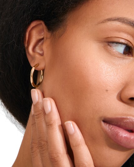 Pilgrim Inner Hoop Earrings Gold Plated Gold ONE SIZE Pilgrim Inner Hoop Earrings Gold Plated Gold ONE SIZE