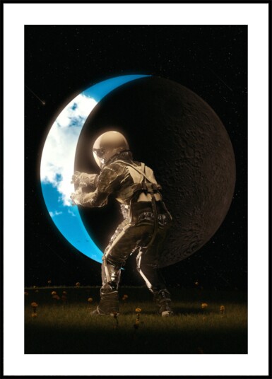 Astronaut Holding the Moon Plakat / 30x40
