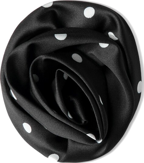 Mads Nørgaard Mn Rose Brooch - DOT BLACK/WHITE - One Size