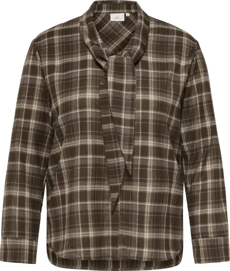 ONLY Carmakoma Carguka L/S Tie Assy Shirt Wvn Khaki green 42 ONLY Carmakoma Carguka L/S Tie Assy Shirt Wvn Khaki green 42