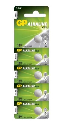 GP LR54 Alkalisk Knappcellsbatteri 1,5V (5-pakk)