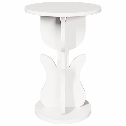 Sidetabell Hvit 39.5 x 39.5 x 53.5 cm Massiv furu tre