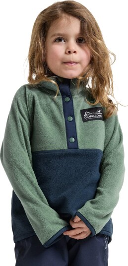 Didriksons Fleeceskjorte Monte Kids' Half Button Grønn Didriksons Fleeceskjorte Monte Kids' Half Button Grønn