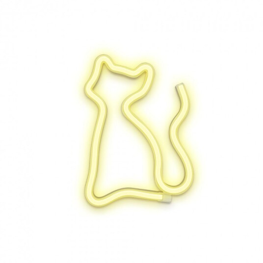 Forever Light Neon LED Light Cat, battery + USB FLNEO3, Warm white