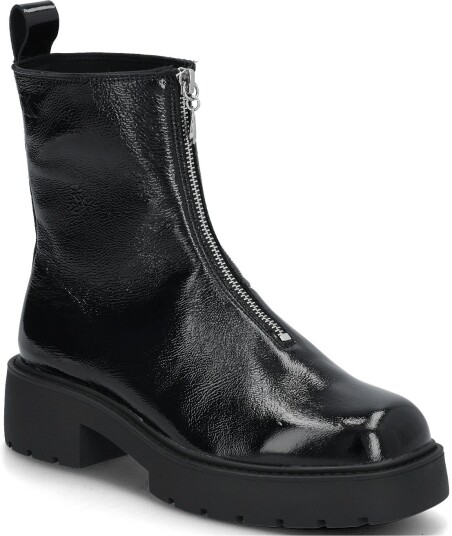 Calvin Klein Chunky Zip Boot Shiny Lth TRIPLE BLACK 38 x 38 Calvin Klein Chunky Zip Boot Shiny Lth TRIPLE BLACK 38 x 38