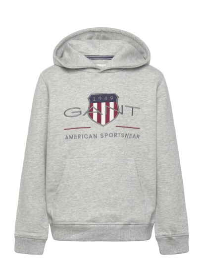 Gant Kids Archive Shield Hoodie Grey 128 Gant Kids Archive Shield Hoodie Grey 128