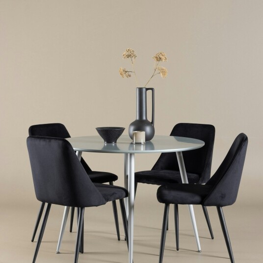 Venture Home Spisegruppe Venture Home Plaza Ø100 med 4 stk Night Stoler GR24373