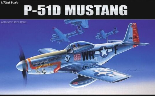 Academy P-51D Mustang Modellfly Byggesett 1:72
