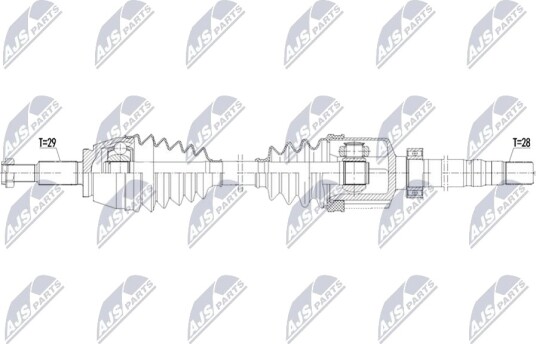 NTY NPW RE 264 Drivaksel