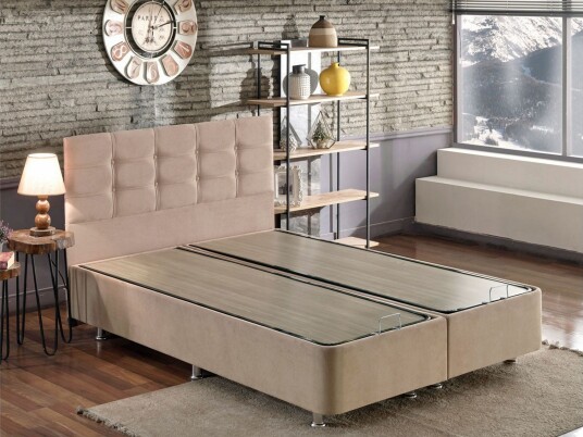 Reghum Sengeramme med Sengegavl 150x200 cm Lysebrun