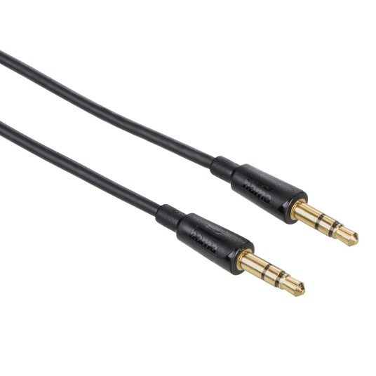 Hama Flexi-Slim 3.5 mm Lydkabel 1.5 m Skjermet Svart