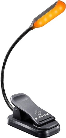 Glocusent Clip on LED lampe med USB C og trådløs lading Svart