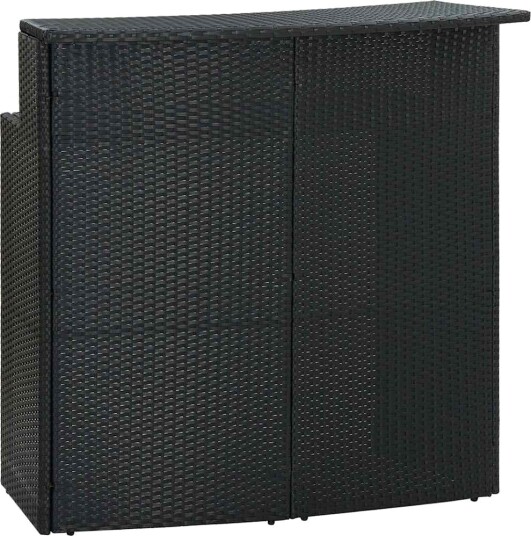vidaXL Hagebord svart 120x55x110 cm polyrotting