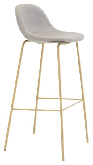 Venture Design Polar barstol Grå Textil/gull Grå