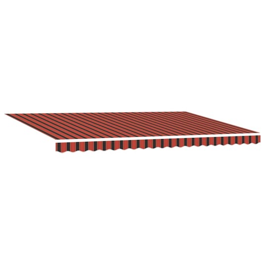Automatisk uttrekkbar markise med LED i oransje og brun 500x300 cm