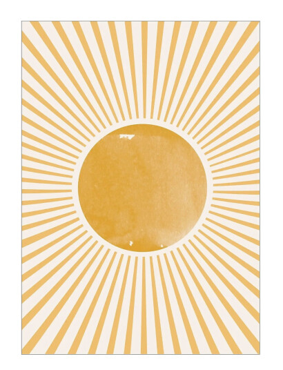 Poster & Frame The Miuus Studio - Boho Sun - Yellow - 70X100CM